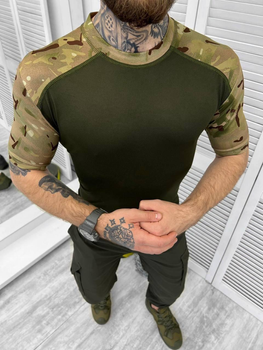 Тактическая футболка Побратим 2, CoolMax, Олива+Мультикам, размер XXL