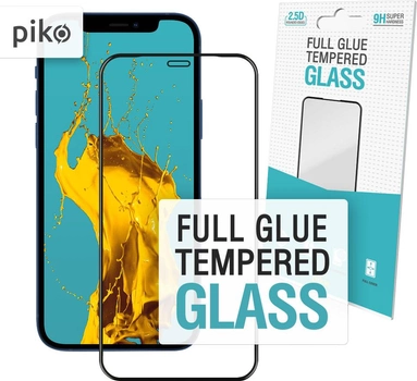 Защитное стекло Piko Full Glue для Apple iPhone 12 Black (1283126506444)