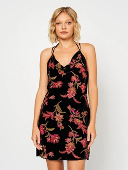 Платье короткое летнее женское Stradivarius 64115/564/001 S Черное (SZ06415564001020)