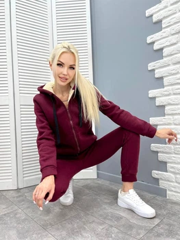 Fashions • Костюм женский на меху Nord Fashions 50-52 бордовый (7011-фг)
