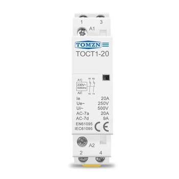 Контактор модульний 2P 20А 2NC 220V [TOCT1-20-AC-2NC] TOCT1-20 TOMZN