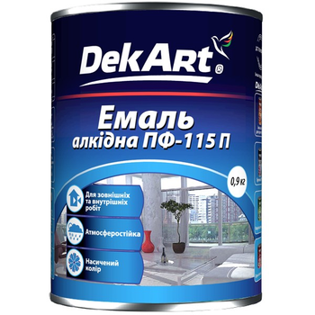Эмаль алкидная DekArt ПФ-115 0,9кг, шоколадная