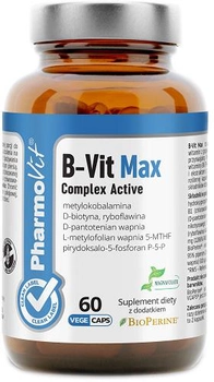 Харчова добавка Pharmovit B-Vit Max Комплекс 60 капсул (5902811238960)