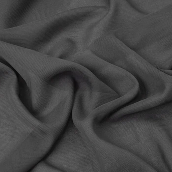 Ткань шифон Мульти 80 гр/м2 150 см полупрозрачная, легкая, воздушная для платьев, блузок и аксессуаров т/серый
