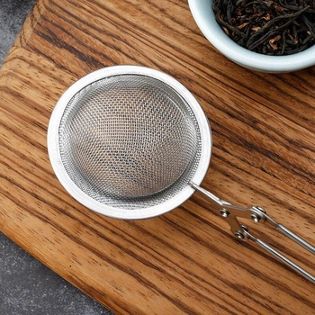 Ситечко щипці для заварювання чаю та кави з нержавіючої сталі (діаметр сита 4.5 см)