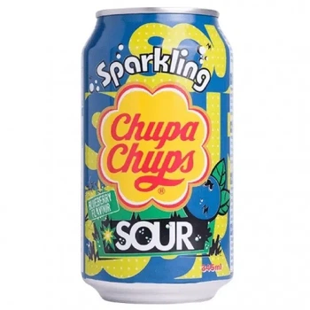 Газировка Chupa Chups Sparkling Sour Blueberry Flavour 335мл