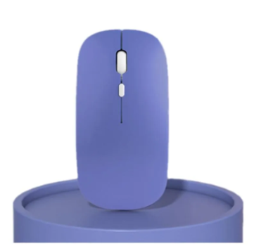 Аккумуляторная беспроводная мышь с подключением 2.4G и Bluetooth Фиолетовая