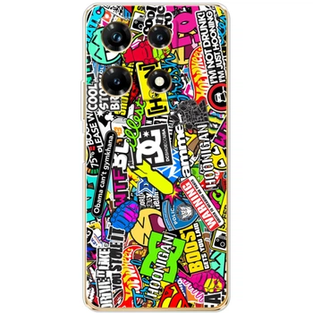 Силиконовый чехол BoxFace Infinix Note 30 Pro 4G Multicolored Inscriptions (49029-up880)
