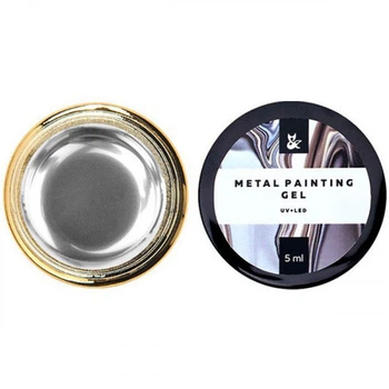 Гель-краска F.O.X Metal painting gel 001 серебро 5 мл