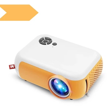 Проектор карманный XPRO PANOPLUS A Yellow (работает от powerbank 2A) для детей и взрослых с WiFI подключением к iOS и Android и функцией Screen Mirroring и трансляцией с телефона (L8DM4Z_1899)