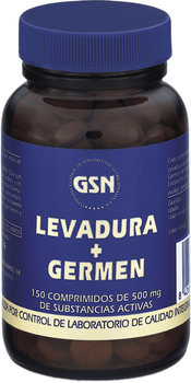 Харчова добавка Gsn Levadura + Germen Дріжджі 500 мг 150 таблеток (8426609020157)