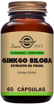 Харчова добавка Solgar Ginkgo Biloba 60 капсул (33984041318)