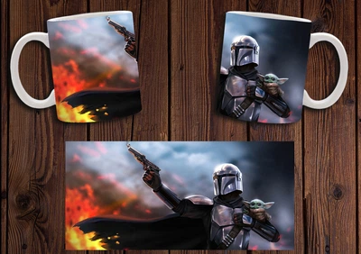 Кружка CupKit "Звездные войны Мандалорец /Star Wars Mandalorian" №1 330мл белая