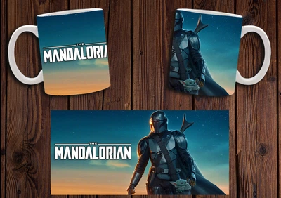 Кружка CupKit "Звездные войны Мандалорец /Star Wars Mandalorian" №4 330мл белая