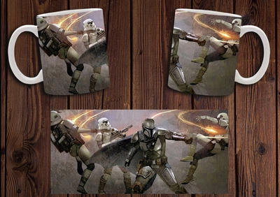 Кружка CupKit "Звездные войны Мандалорец /Star Wars Mandalorian" №3 330мл белая