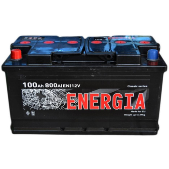 Аккумулятор автомобильный ENERGIA 100Ah (+/-) (800EN) (22393)