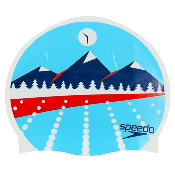 Шапочка для плавания силиконовая Speedo Light Adriatic Action 808385 Light Blue-Blue