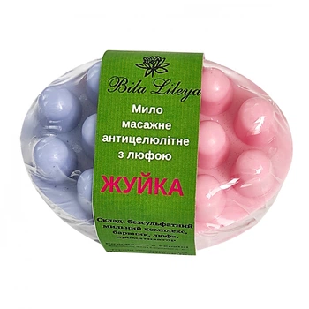 Мыло массажное антицеллюлитное с люфой Жвачка, Bila Lileya