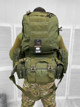 Тактичний модульний рюкзак з підсумками, 55 літрів, Олива