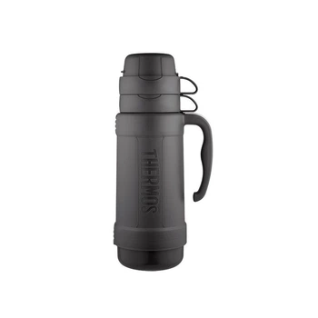 Термос 1л з вакумною скляною вставкою + 2 чашки, чорний Thermos Traditional 194530