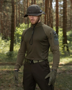 Мужская тактическая рубашка Убакс хаки под шевроны армейская XS