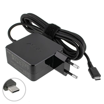 Блок питания для ноутбука ASUS USB-C 45W, Type-C, 19V, 2.37A, квадратный, адаптер+переходник, Black (2227955)