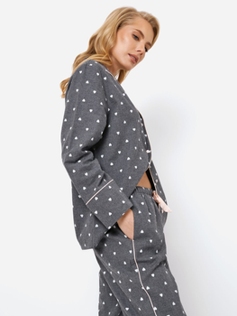 Piżama (koszula + spodnie) Aruelle Joy pajama long M Szara (5905616143248)