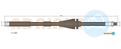 Тормозной шланг ADRIAUTO 11.1322 Fiat Punto 46760308, 71736927