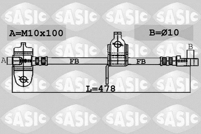 Тормозной шланг SASIC 6606032 Ford Transit 4419593