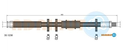 Шланги гальмові ADRIAUTO 35.1238 Fiat Ducato 480635, ZF07567862, 7567862