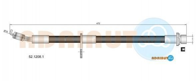 Тормозной шланг ADRIAUTO 52.1208.1 Toyota Corolla 9008094068, 9094702659, 9094702726