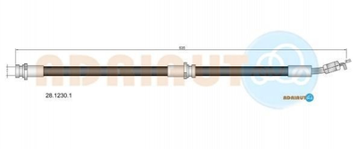Шланги гальмові ADRIAUTO 28.1230.1 Nissan Micra, Note 462109U01A, 46210AX606
