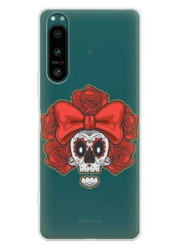 Прозорий силіконовий чохол iSwag для Sony Xperia 1 V - Готичний череп (ISSX1V56)