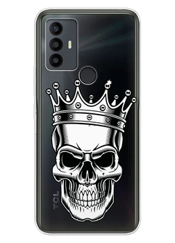 Прозрачный силиконовый чехол iSwag для TCL 30 SE / TCL 30E / TCL 306 / TCL 305 с рисунком - Царский череп (ISTCL30SE67)