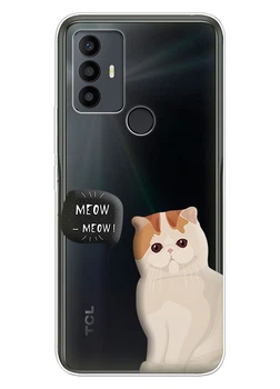 Прозрачный силиконовый чехол iSwag для TCL 30 SE / TCL 30E / TCL 306 / TCL 305 с рисунком - Котенок (ISTCL30SE43)