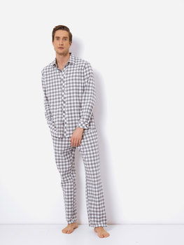 Piżama (koszula + spodnie) Aruelle Samuel pajama long M Szara (5905616145327)