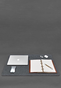 Килимок для робочого столу 2.0 двосторонній темно-коричневий