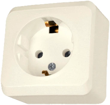 Розетка с заземлением и шторками Schneider Electric Prima Бежева (WDE001180)