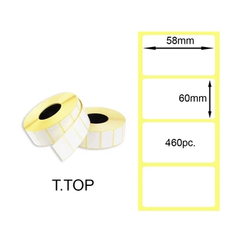 Термоетикетка 58x60мм 460шт. Т.ТОП (T.TOP Thermal Labels)