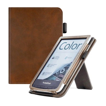 Чехол PocketBook 627 Touch Lux 4 с ремешком для руки и подставкой коричневый – обложка на Покетбук (7706804)