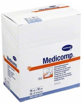 Sterylne opatrunki Hartmann Medicomp Soft 10 x 10 cm 2 x 25 sztuk (4052199208596)