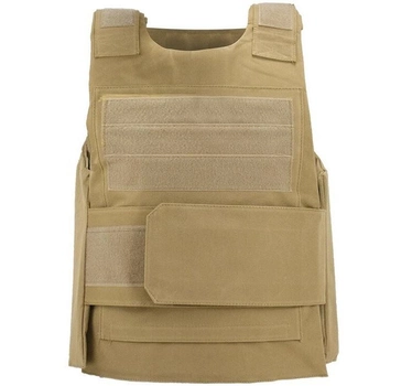 Жилет тактичний плитоноска / розвантаження універсальний Tactical Vest A48 пісочний