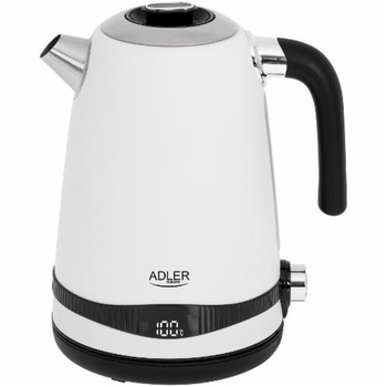 Чайник Adler AD 1295 white 40-100°C 1,7L с ЖК-дисплеем и функцией поддержания температуры Beige