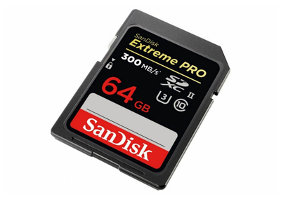 Карта памяти SD SanDisk Extreme Pro 64GB Class 10 (UHS-II U3) V90 W260MB/s R-300MB/s(SDSDXDK-064G-GN4IN)