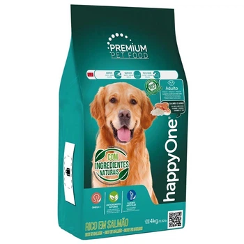 Премиум Корм для Взрослых Собак с Лососем и Рисом happyOne Premium Adult Dog Salmon and Rice 4 кг