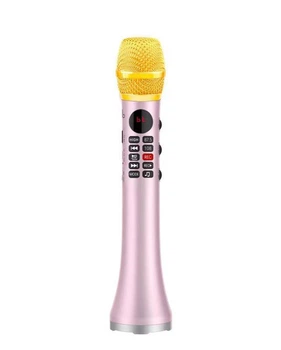 Беспроводной микрофон караоке с записью MicMagic L-699 DSP + AGC Розовый 20 Вт