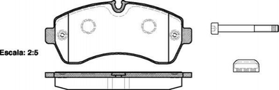 Тормозные колодки WOKING P1343300 Mercedes Sprinter; Volkswagen Crafter 0044208220, 0044206820, 0054205320