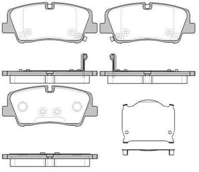 Гальмівні колодки REMSA 168700 Hyundai H-350 5830159A10, 5830159A00