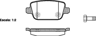 Тормозные колодки REMSA 125600 Ford Mondeo, Galaxy, S-Max, Kuga, Transit, Focus; Volvo V70, XC70, S80; Land Rover Freelander LR003657, LR003655, 6G912MM08GC