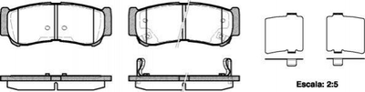 Тормозные колодки REMSA 1239.02 Hyundai Santa Fe, H-1 J3610517, 583024AA40, 583024AA00